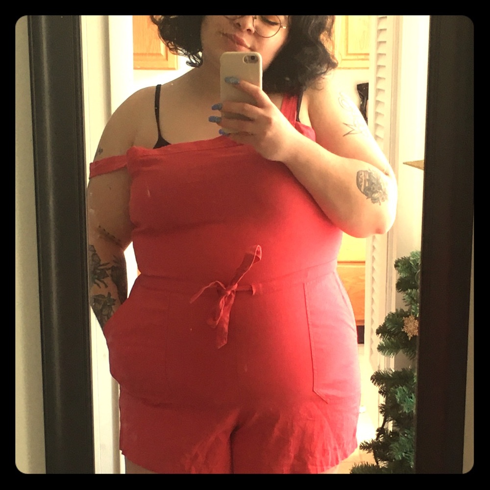 Plus Size Pink GAP Romper